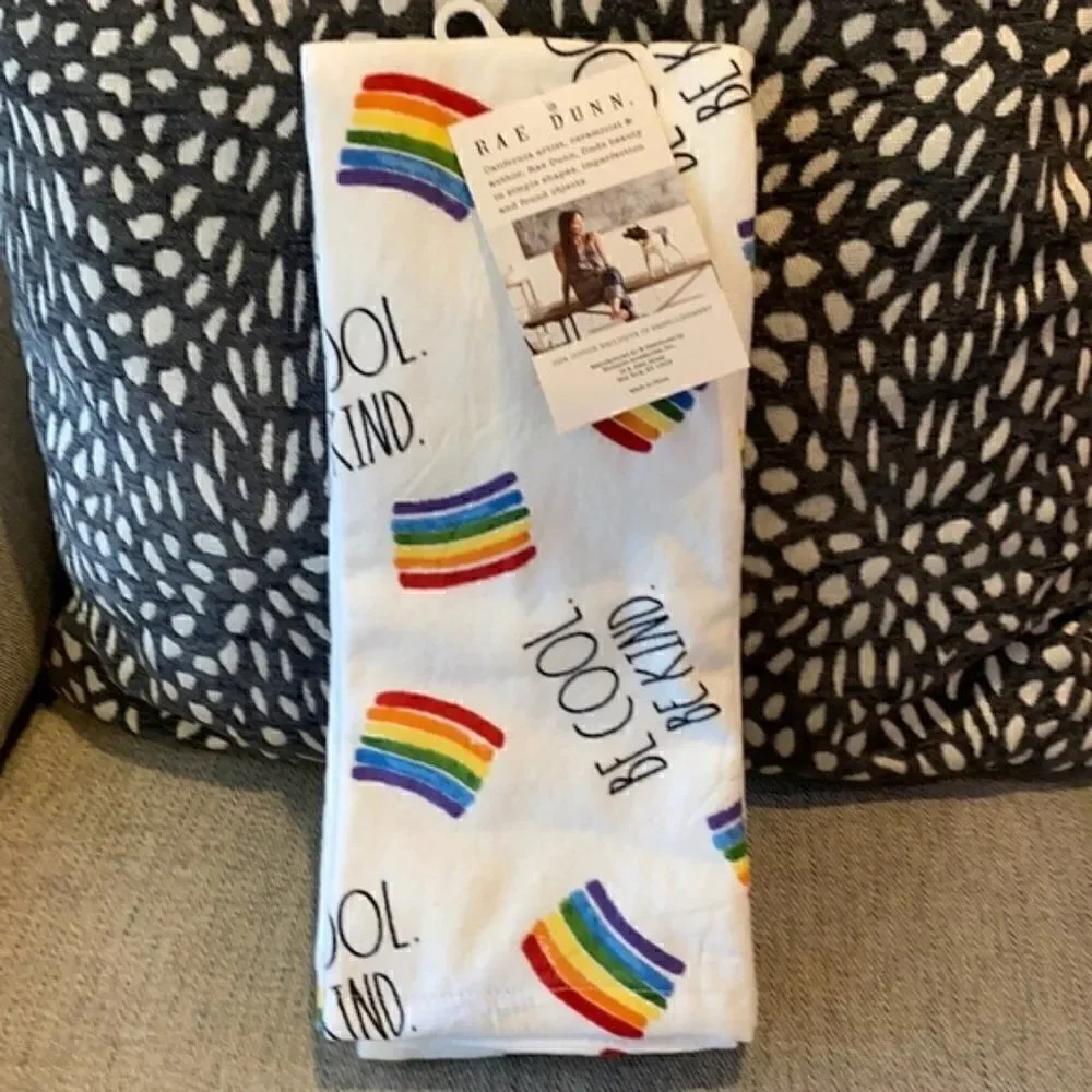 Rae Dunn Be Cool Be Kind Kitchen Towels 2pc